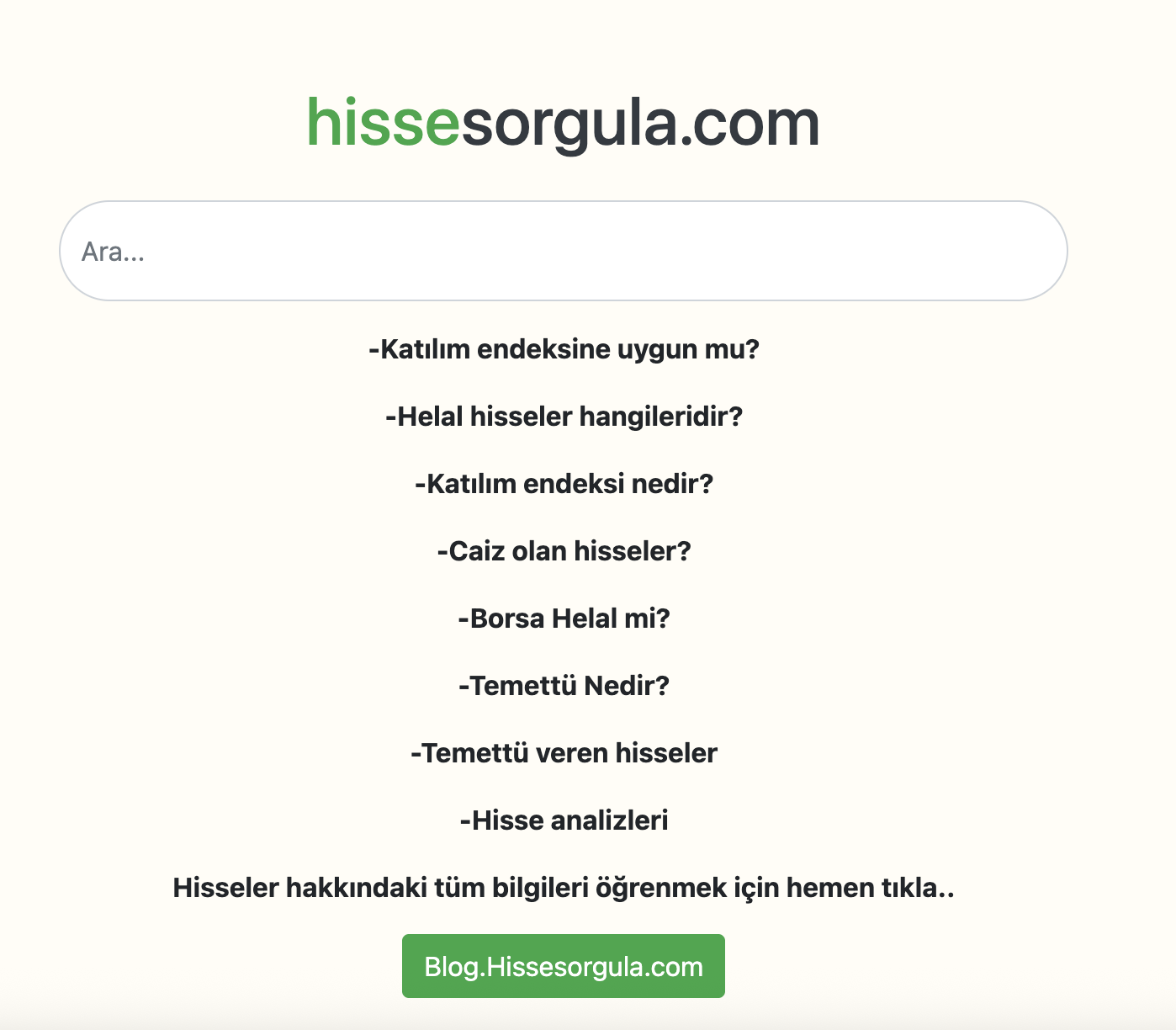 Hisse Sorgula
